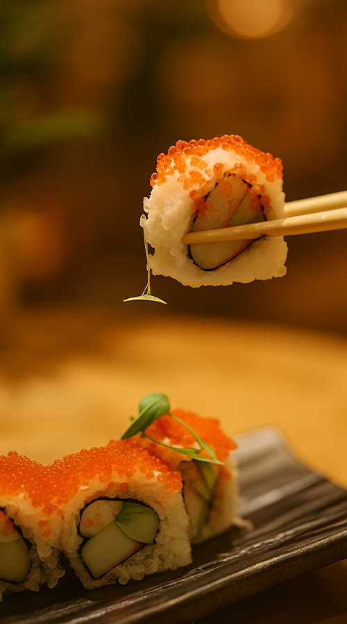 sushi japonés de pulpo bebé